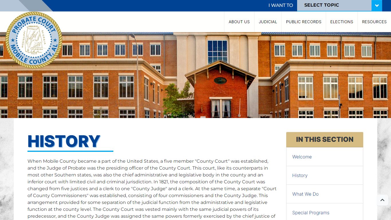 History - Mobile County Probate Court